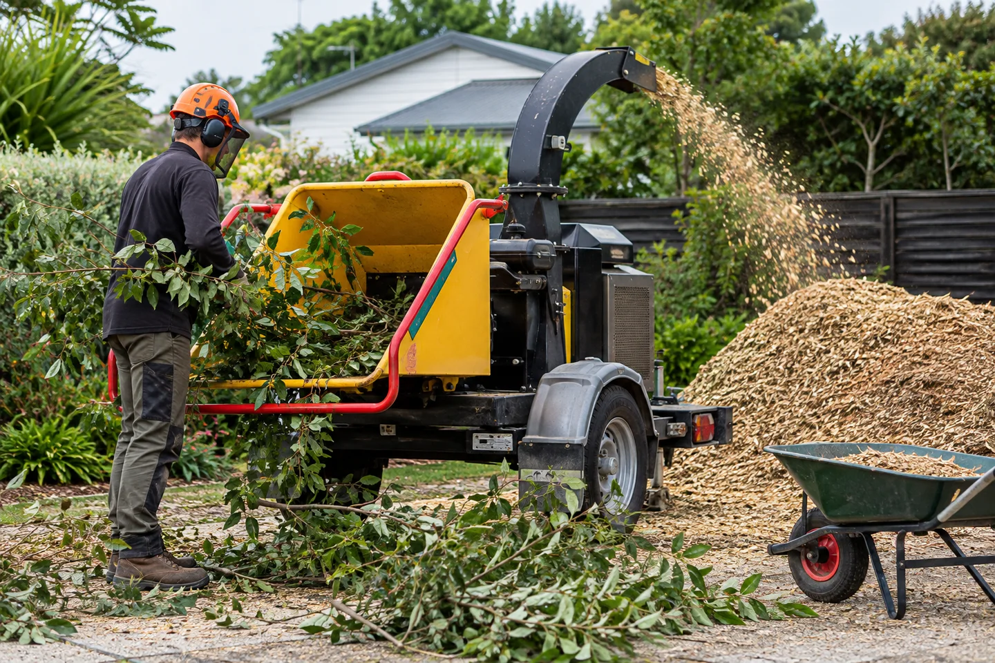 Where mulch goes — AI-generated illustration